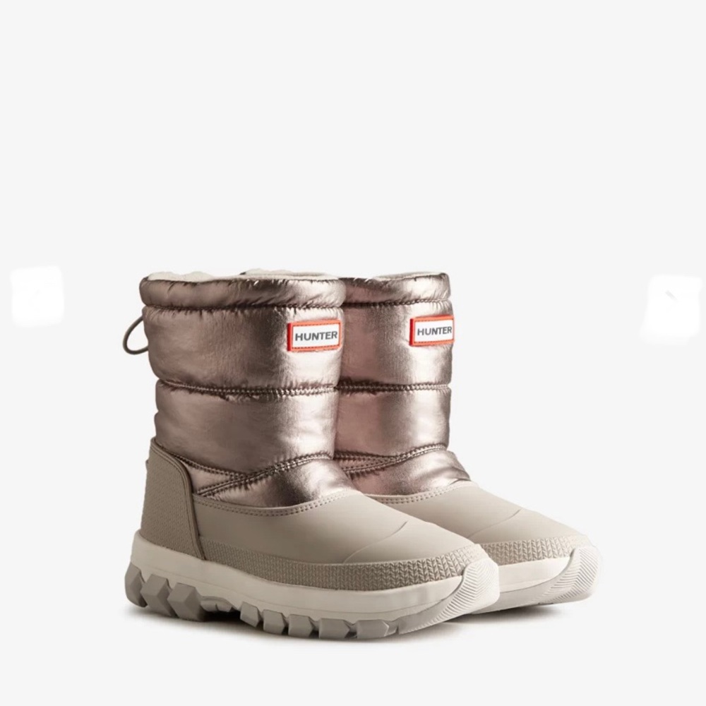 Hunter Metallic Pink Winter Boots